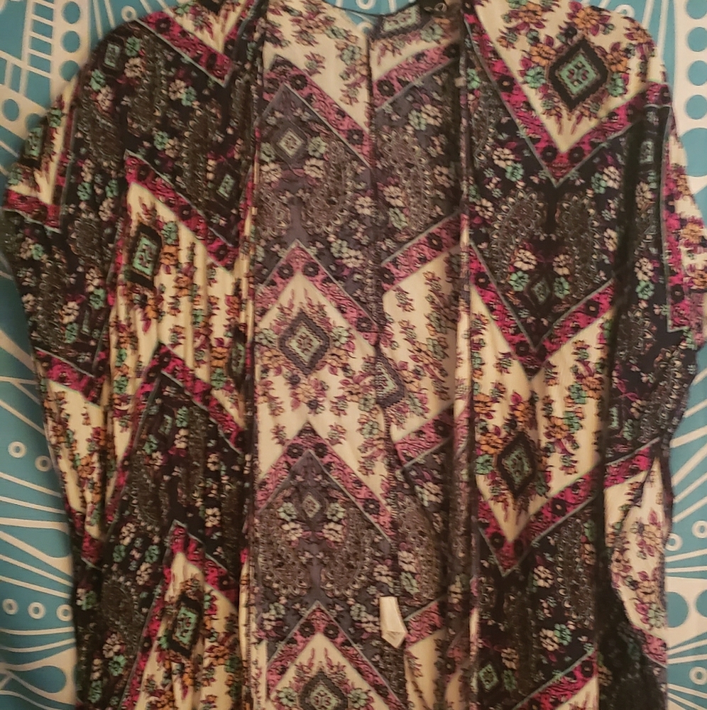 Floral wrap kimono